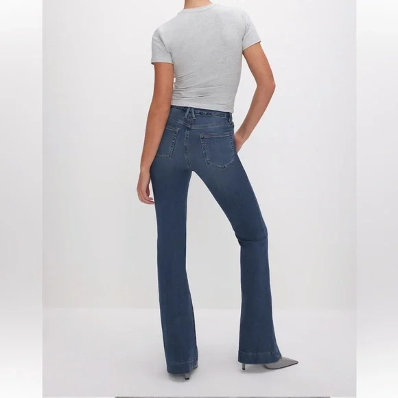 Good American Good Leg Flare Jeans size 2/26 - Picture 2 of 9